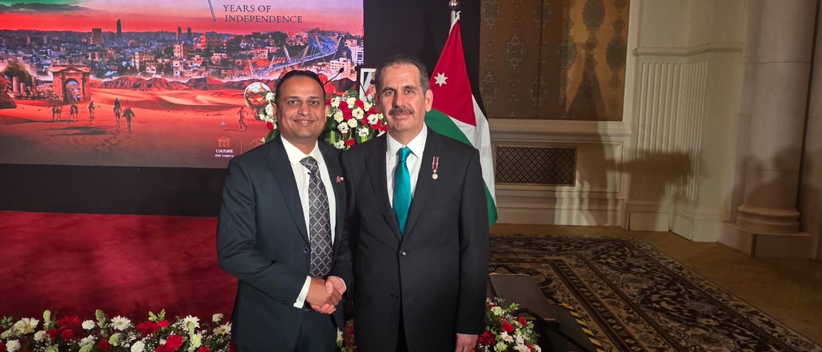 Glimpses of the 80th Independence Day Celebration of the Hashemite Kingdom of Jordan hosted by the Embassy of the Hashemite Kingdom of Jordan in New Delhi, India. photo